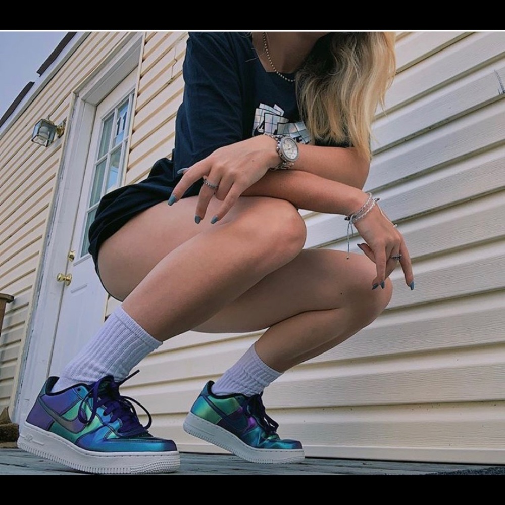 Nike Air Force 1s holographic, brand new with box
